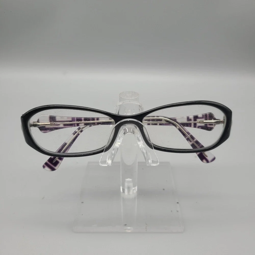 Emilio Pucci EP2610 Black Purple Pattern Eyeglasses Frames Italy 53-15-130